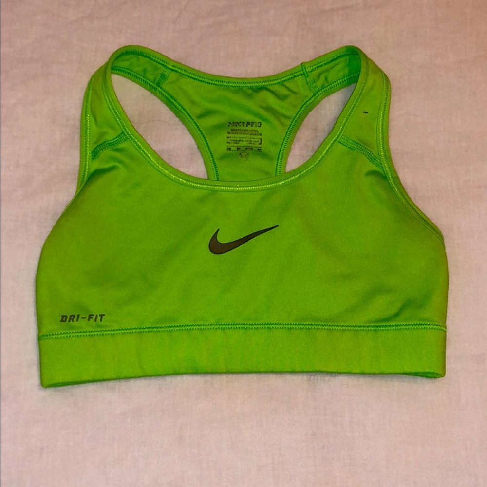 Nike Dri-Fit Sports Bra, Lime Green